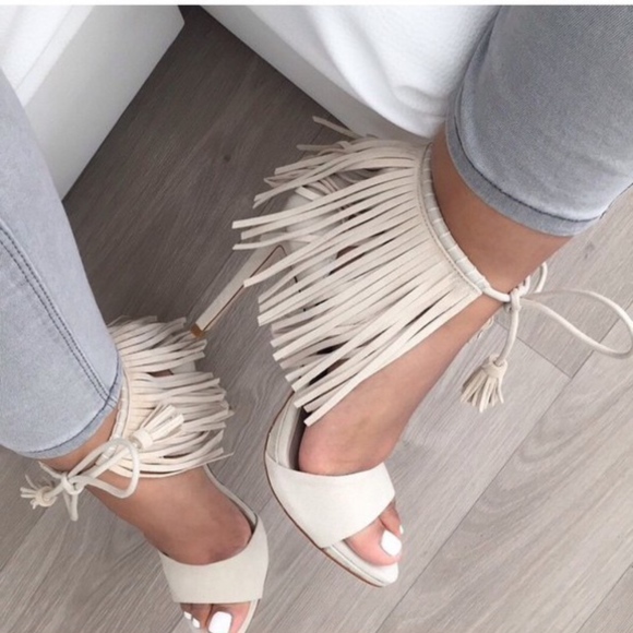 zara fringe heels